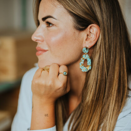 NERA earrings - turquoise