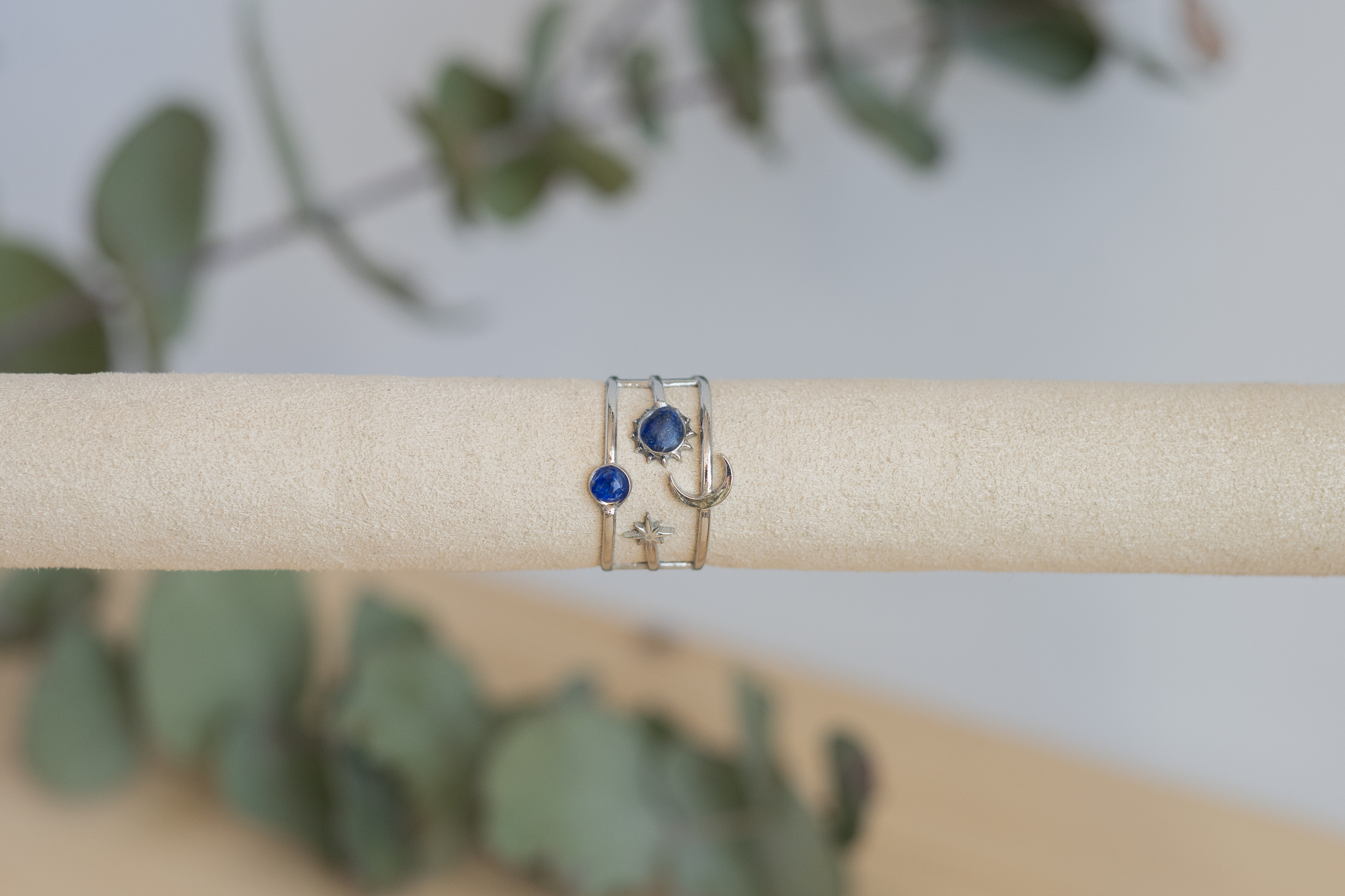 Luna silver prsten - lapis lazuli