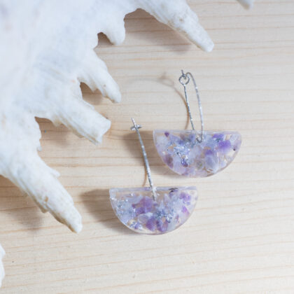Zora hoop earrings - amethyst