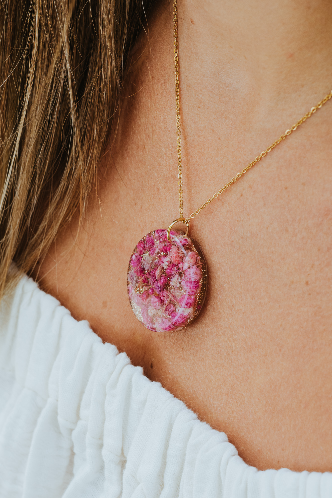 FLORA necklace - pink - Image 3