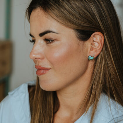 LUMINOSA STUD - tirkiz srce