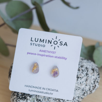LUMINOSA STUD - ametist suza
