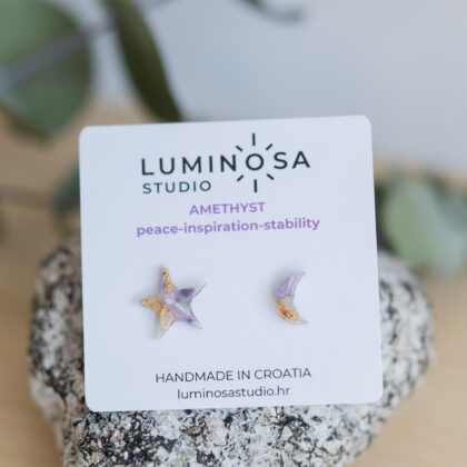 LUMINOSA STUD - ametist mjesec