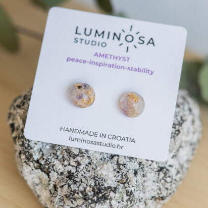 LUMINOSA STUD - ametist krug