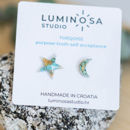 LUMINOSA STUD - mjesec tirkiz